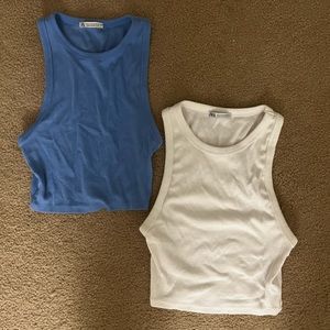 Zara ribbed tanks